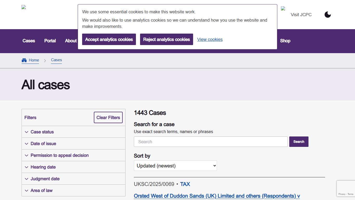 Cases - UK Supreme Court